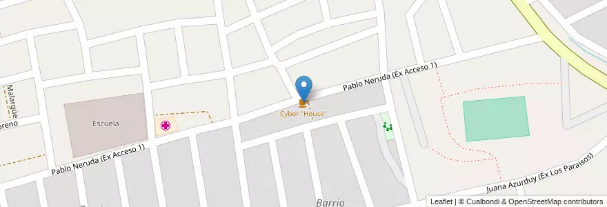 Mapa de ubicacion de Cyber "House" en Arjantin, Şili, Mendoza, Departamento Capital, Sección 11ª San Agustín, Ciudad De Mendoza.
