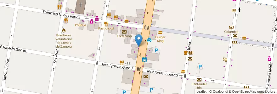 Mapa de ubicacion de Cyber Net en Argentinië, Buenos Aires, Partido De Lomas De Zamora, Lomas De Zamora.