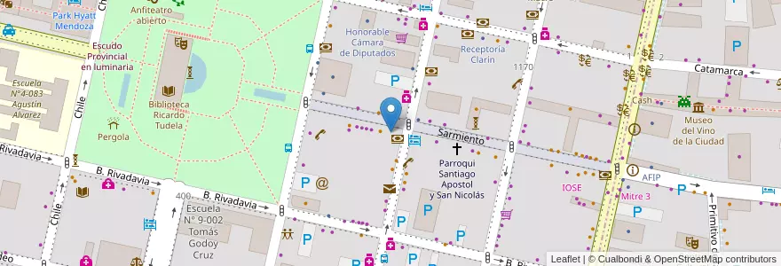 Mapa de ubicacion de Cyber Web house en Аргентина, Чили, Мендоса, Departamento Capital, Ciudad De Mendoza.