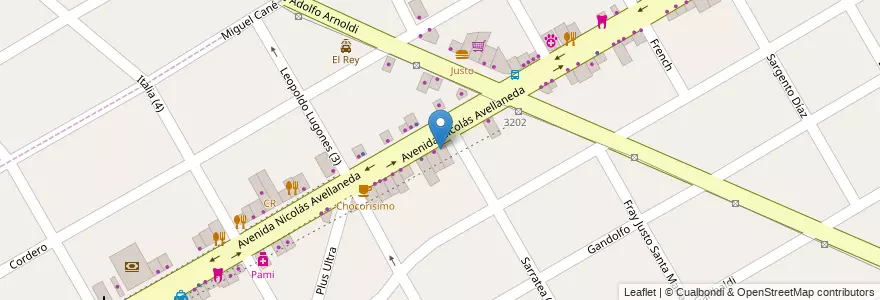 Mapa de ubicacion de Cyber en Arjantin, Buenos Aires, Partido De San Fernando, Victoria.