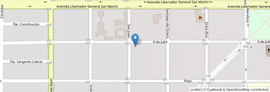 Mapa de ubicacion de Cybernet Informática en Argentinië, Córdoba, Departamento Tercero Arriba, Pedanía Salto, Municipio De Almafuerte, Almafuerte.