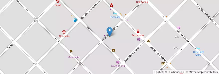 Mapa de ubicacion de D' Amigo en Argentina, Buenos Aires, Partido De Pehuajó, Pehuajó.