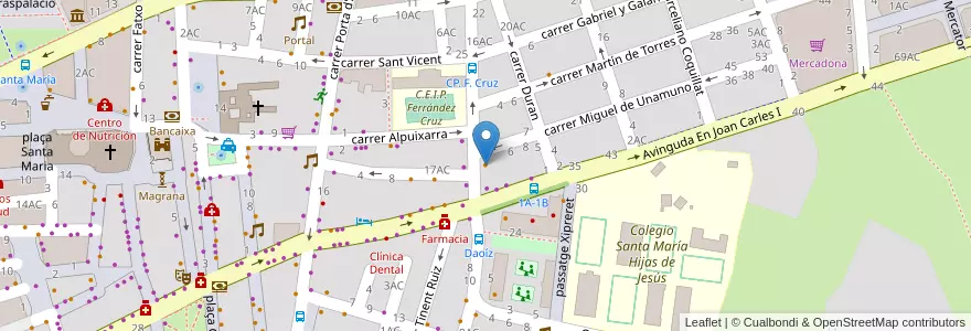 Mapa de ubicacion de D Boo en Испания, Валенсия, Аликанте, Бах-Виналопо, Elx / Elche.