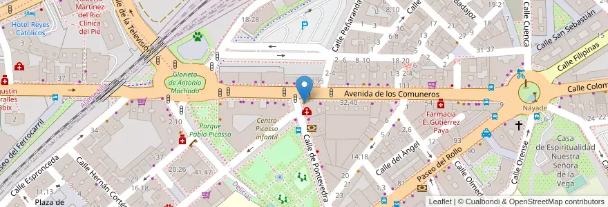 Mapa de ubicacion de D´Central en 西班牙, Castilla Y León, Salamanca, Campo De Salamanca, Salamanca.
