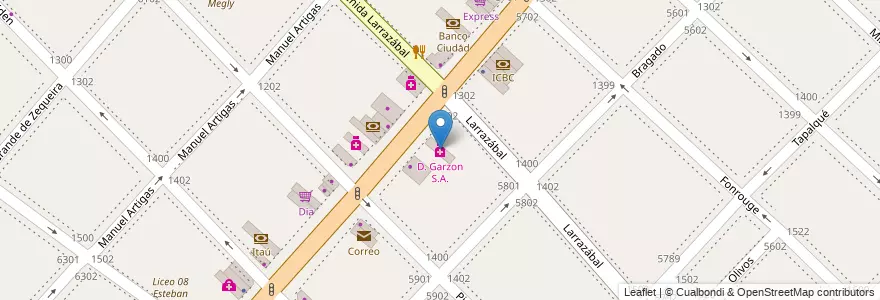 Mapa de ubicacion de D. Garzon S.A., Mataderos en Argentine, Ciudad Autónoma De Buenos Aires, Comuna 9, Buenos Aires.
