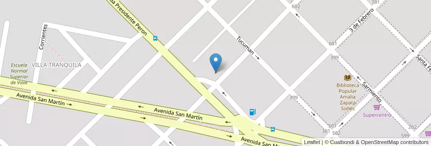 Mapa de ubicacion de D´Nico Restaurante en アルゼンチン, エントレ・リオス州, Departamento Paraná, Viale, Distrito Quebracho, Viale.