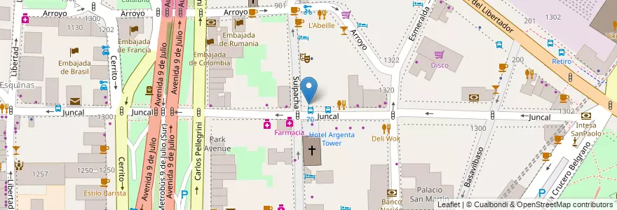 Mapa de ubicacion de Da Mingo, Retiro en آرژانتین, Ciudad Autónoma De Buenos Aires, Comuna 1, Buenos Aires.