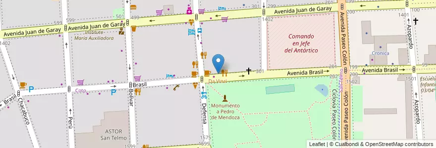 Mapa de ubicacion de Da Vinci, San Telmo en Аргентина, Буэнос-Айрес, Comuna 4, Comuna 1, Буэнос-Айрес.