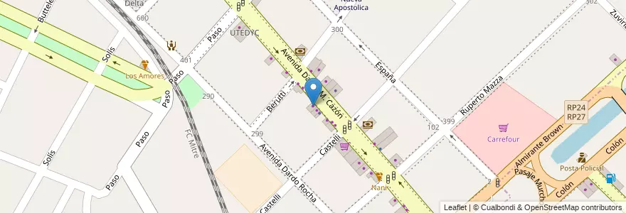 Mapa de ubicacion de Da Vinci en Arjantin, Buenos Aires, Partido De San Fernando, Tigre.