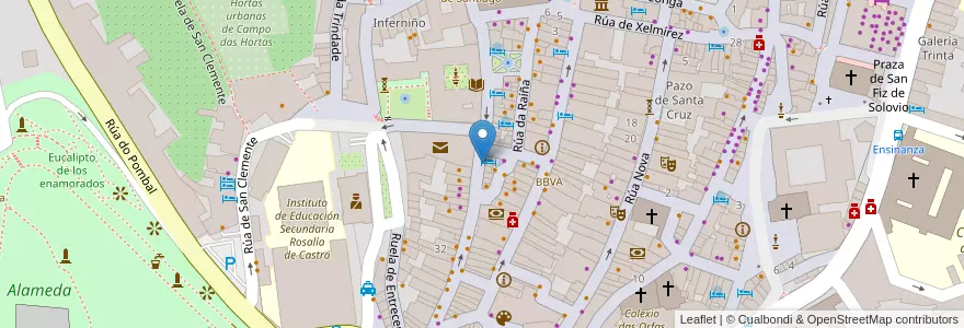 Mapa de ubicacion de Dakar en Spagna, Galizia, A Coruña, Santiago, Santiago De Compostela.