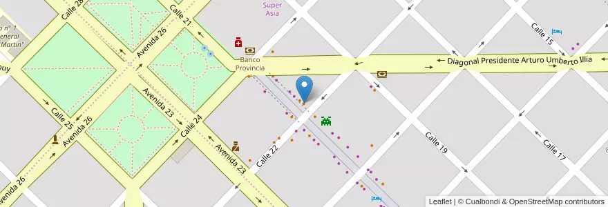 Mapa de ubicacion de Dalí en Arjantin, Buenos Aires, Partido De General Alvarado, Miramar.