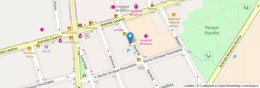 Mapa de ubicacion de D'Alta, Barracas en 阿根廷, Ciudad Autónoma De Buenos Aires, Comuna 4, 布宜诺斯艾利斯.