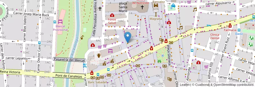 Mapa de ubicacion de Damasol en Испания, Валенсия, Аликанте, Бах-Виналопо, Elx / Elche.