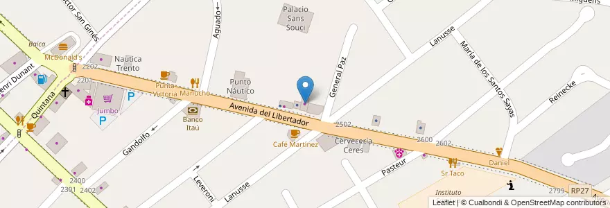 Mapa de ubicacion de Damfer S.A en Argentine, Province De Buenos Aires, Partido De San Fernando, Victoria.