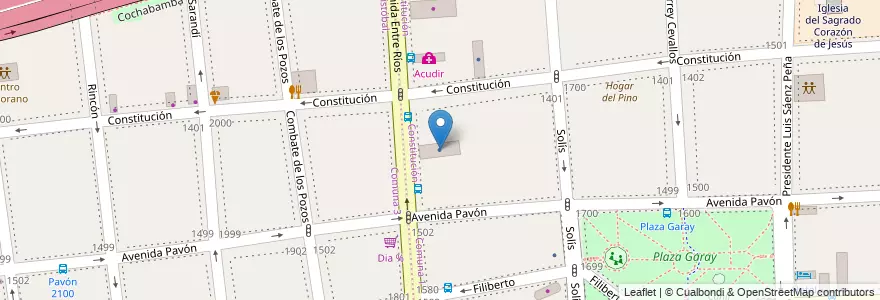 Mapa de ubicacion de Damiani, Constitucion en Argentina, Autonomous City Of Buenos Aires, Autonomous City Of Buenos Aires.