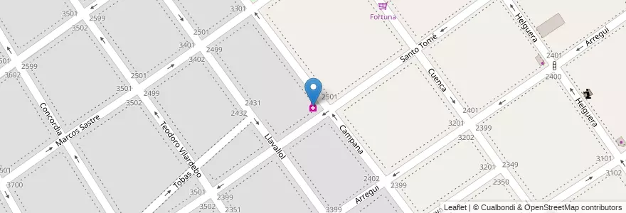 Mapa de ubicacion de Daneri, Villa del Parque en Аргентина, Буэнос-Айрес, Буэнос-Айрес, Comuna 11.