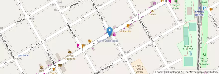 Mapa de ubicacion de Daniel en Arjantin, Buenos Aires, Partido De Vicente López, Vicente López.