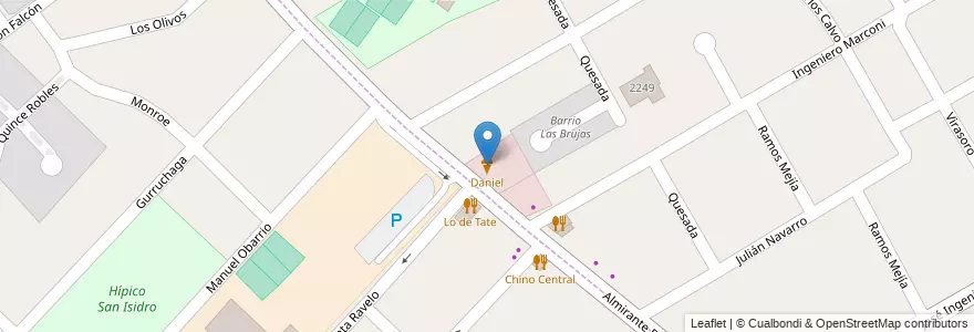 Mapa de ubicacion de Daniel en Argentinië, Buenos Aires, Partido De San Isidro, Beccar, Boulogne Sur Mer.