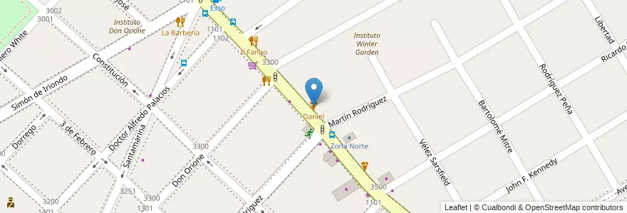 Mapa de ubicacion de Daniel en Arjantin, Buenos Aires, Partido De San Fernando, Victoria.