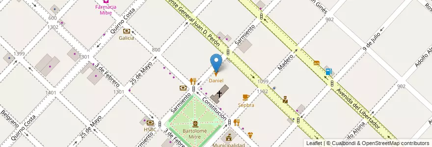 Mapa de ubicacion de Daniel en Arjantin, Buenos Aires, Partido De San Fernando, San Fernando.