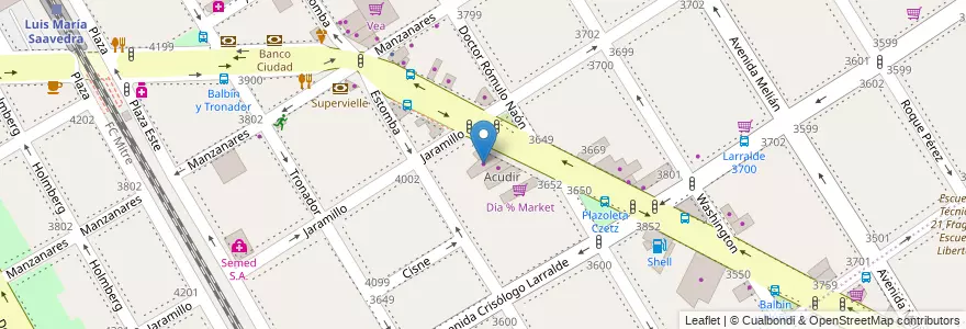Mapa de ubicacion de Daniel Carbone Caballero, Saavedra en アルゼンチン, Ciudad Autónoma De Buenos Aires, Comuna 12, ブエノスアイレス.