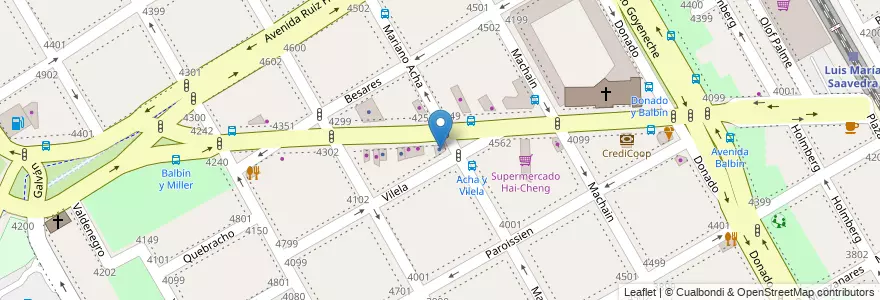 Mapa de ubicacion de Daniel Cohel, Saavedra en Аргентина, Буэнос-Айрес, Comuna 12, Буэнос-Айрес.