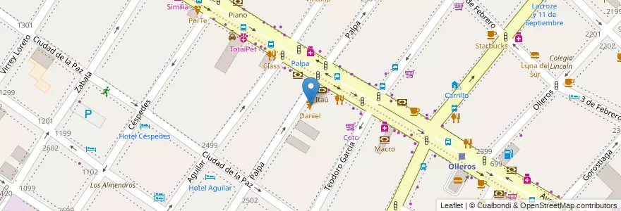 Mapa de ubicacion de Daniel, Colegiales en Argentine, Ciudad Autónoma De Buenos Aires, Buenos Aires, Comuna 14.