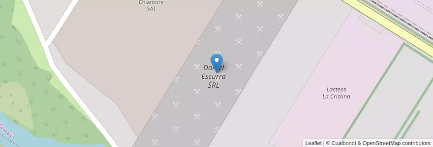 Mapa de ubicacion de Daniel Escurra SRL en アルゼンチン, コルドバ州, Departamento General San Martín, Pedanía Villa María, Pedanía Villa Nueva, Municipio De Villa María, Villa María.