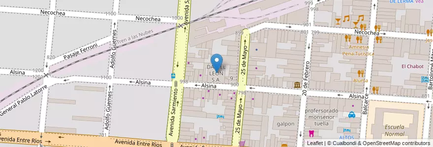 Mapa de ubicacion de DANIEL LEON S.A. en 아르헨티나, Salta, Capital, Municipio De Salta, Salta.