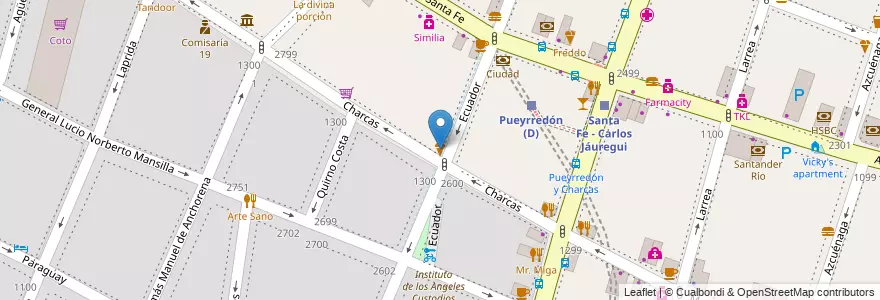 Mapa de ubicacion de Daniel, Recoleta en Аргентина, Буэнос-Айрес, Comuna 2, Буэнос-Айрес.