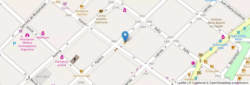 Mapa de ubicacion de Daniel, Recoleta en 阿根廷, Ciudad Autónoma De Buenos Aires, Comuna 2, 布宜诺斯艾利斯.