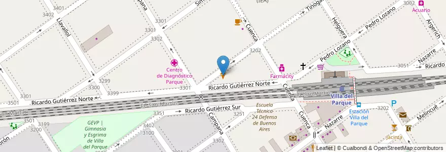 Mapa de ubicacion de Daniel, Villa del Parque en Аргентина, Буэнос-Айрес, Буэнос-Айрес, Comuna 11.