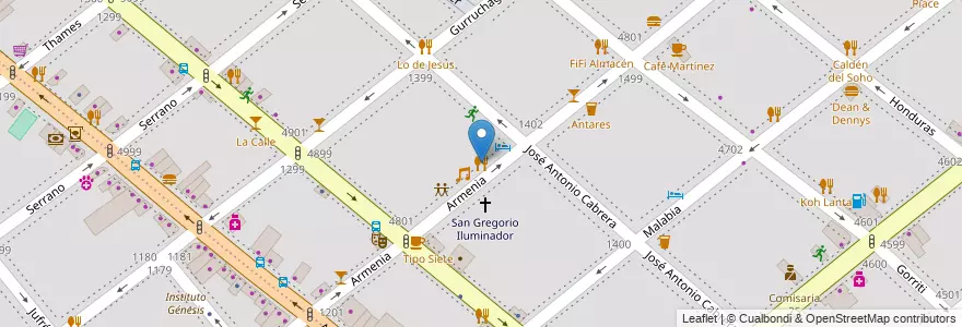 Mapa de ubicacion de Dario Gualtieri Bistro, Palermo en Argentine, Ciudad Autónoma De Buenos Aires, Buenos Aires.