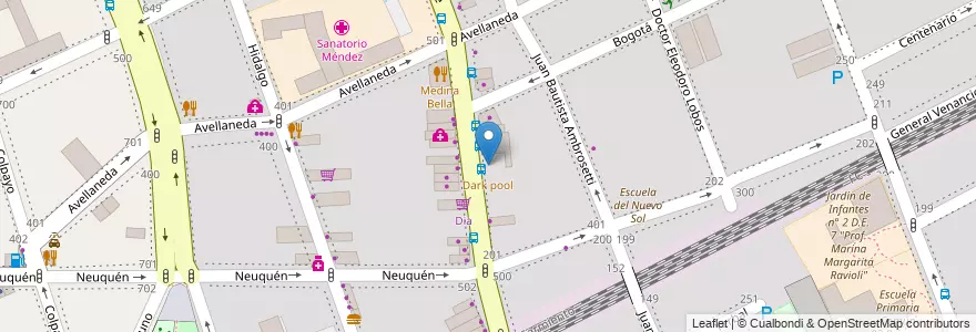 Mapa de ubicacion de Dark pool, Caballito en 阿根廷, Ciudad Autónoma De Buenos Aires, 布宜诺斯艾利斯, Comuna 6.