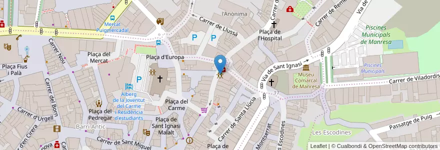 Mapa de ubicacion de d'Arrel en Espagne, Catalogne, Barcelone, Bages, Manresa.