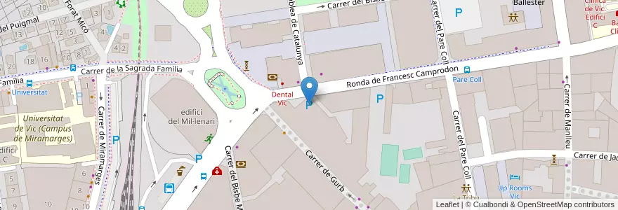 Mapa de ubicacion de D'Auda en Spagna, Catalunya, Barcelona, Osona, Vic.