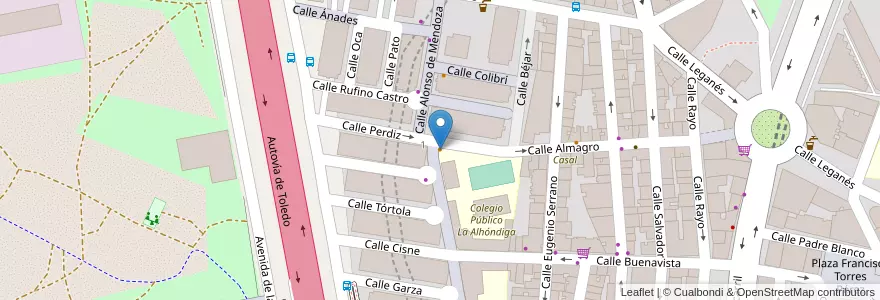 Mapa de ubicacion de David en Испания, Мадрид, Мадрид, Área Metropolitana De Madrid Y Corredor Del Henares, Getafe.