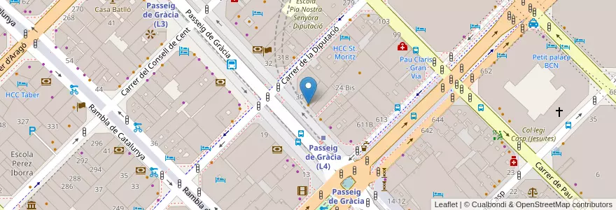 Mapa de ubicacion de Davinas en 스페인, Catalunya, Barcelona, Barcelonès, 바르셀로나.