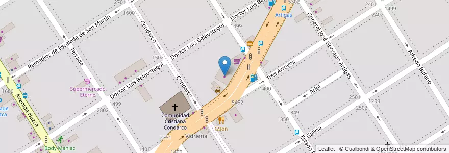 Mapa de ubicacion de Daytona, Villa General Mitre en Argentinië, Ciudad Autónoma De Buenos Aires, Buenos Aires, Comuna 11.