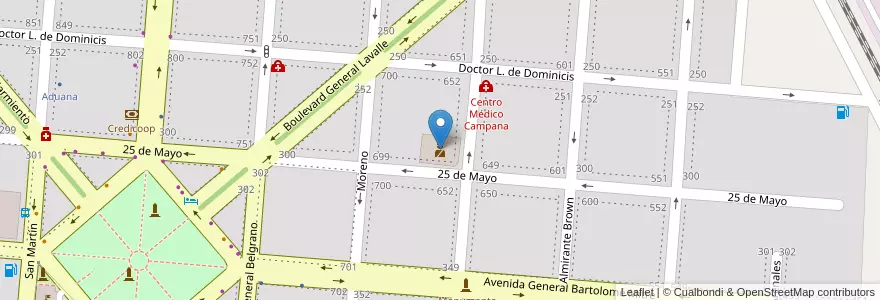 Mapa de ubicacion de DDI Campana en 阿根廷, 布宜诺斯艾利斯省, Partido De Campana.