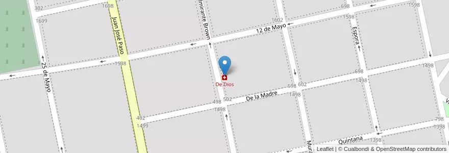 Mapa de ubicacion de De Dios en Argentina, Buenos Aires, Partido De Coronel De Marina Leonardo Rosales, Punta Alta.