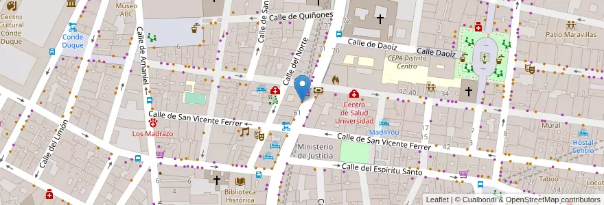 Mapa de ubicacion de De Elisa en Испания, Мадрид, Мадрид, Área Metropolitana De Madrid Y Corredor Del Henares, Мадрид.