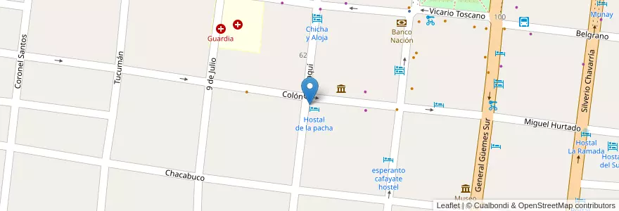 Mapa de ubicacion de De la Esquina en 阿根廷, Salta, Cafayate, Municipio De Cafayate.