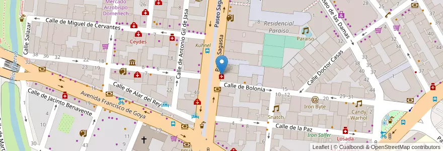 Mapa de ubicacion de De Miguel Golvano, Cristóbal en Espanha, Aragão, Saragoça, Zaragoza, Saragoça.