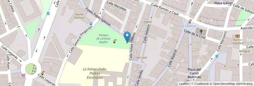 Mapa de ubicacion de De Olvido en Spanien, Autonome Gemeinschaft Madrid, Autonome Gemeinschaft Madrid, Área Metropolitana De Madrid Y Corredor Del Henares, Getafe.