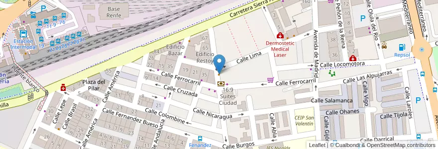 Mapa de ubicacion de De par en par en 西班牙, 安达鲁西亚, Almería, Almería.