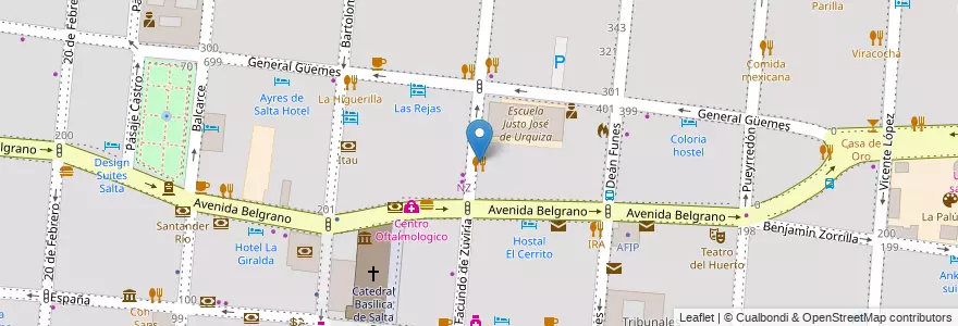 Mapa de ubicacion de De Paso en Аргентина, Сальта, Capital, Municipio De Salta, Salta.