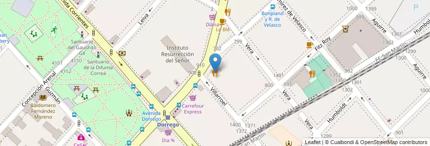 Mapa de ubicacion de De Tony, Chacarita en Argentinië, Ciudad Autónoma De Buenos Aires, Buenos Aires, Comuna 15.