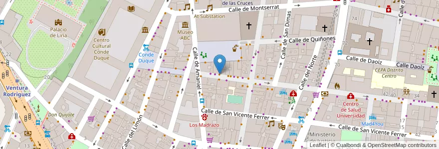 Mapa de ubicacion de De Vinos en Spagna, Comunidad De Madrid, Comunidad De Madrid, Área Metropolitana De Madrid Y Corredor Del Henares, Madrid.