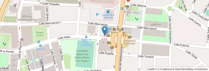 Mapa de ubicacion de D·E·A en スペイン, アンダルシア州, アルメリア, アルメリア.